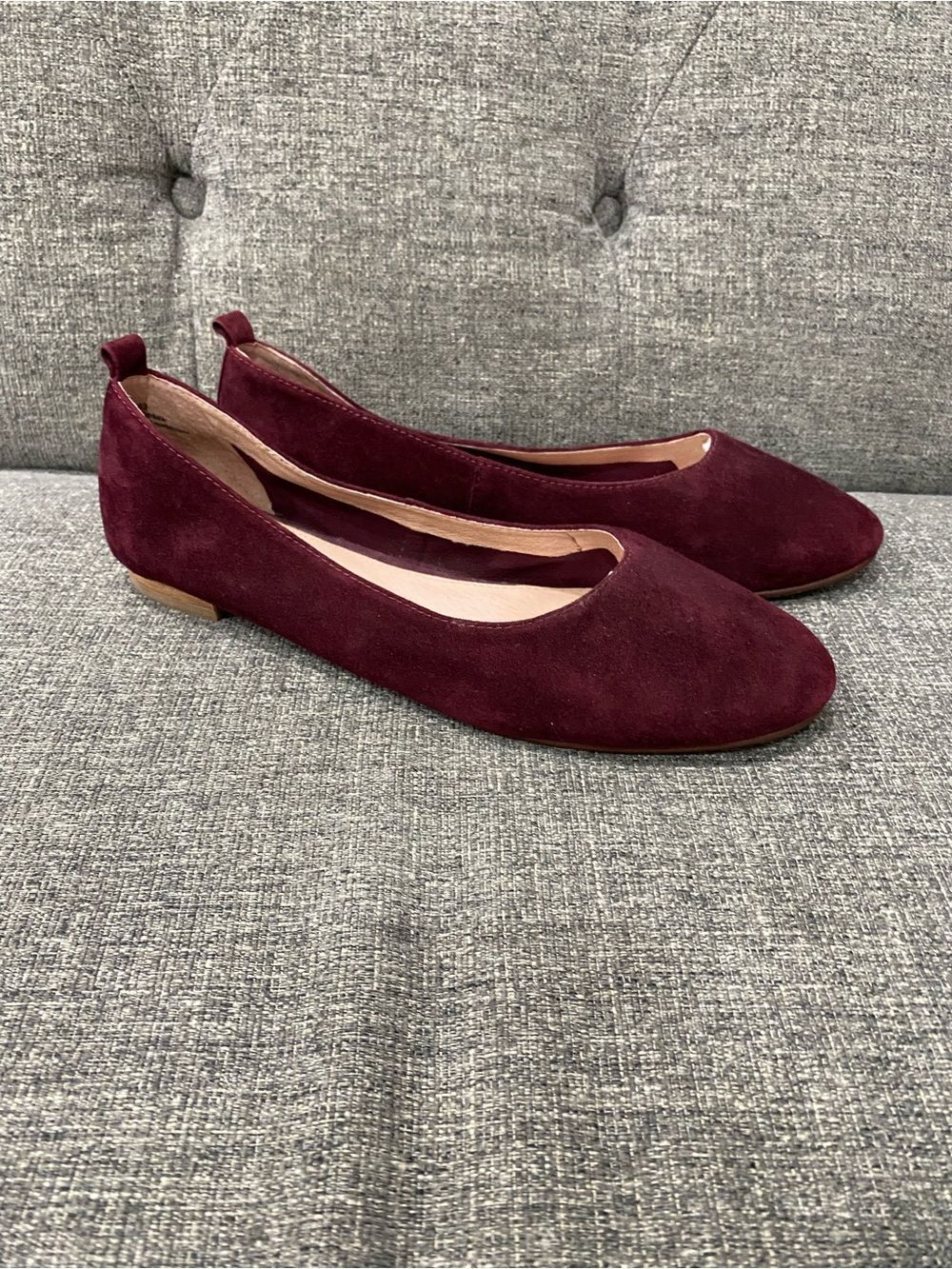 CASLON Hannah Burgundy Leather Ballet Flats Women’s Size 9